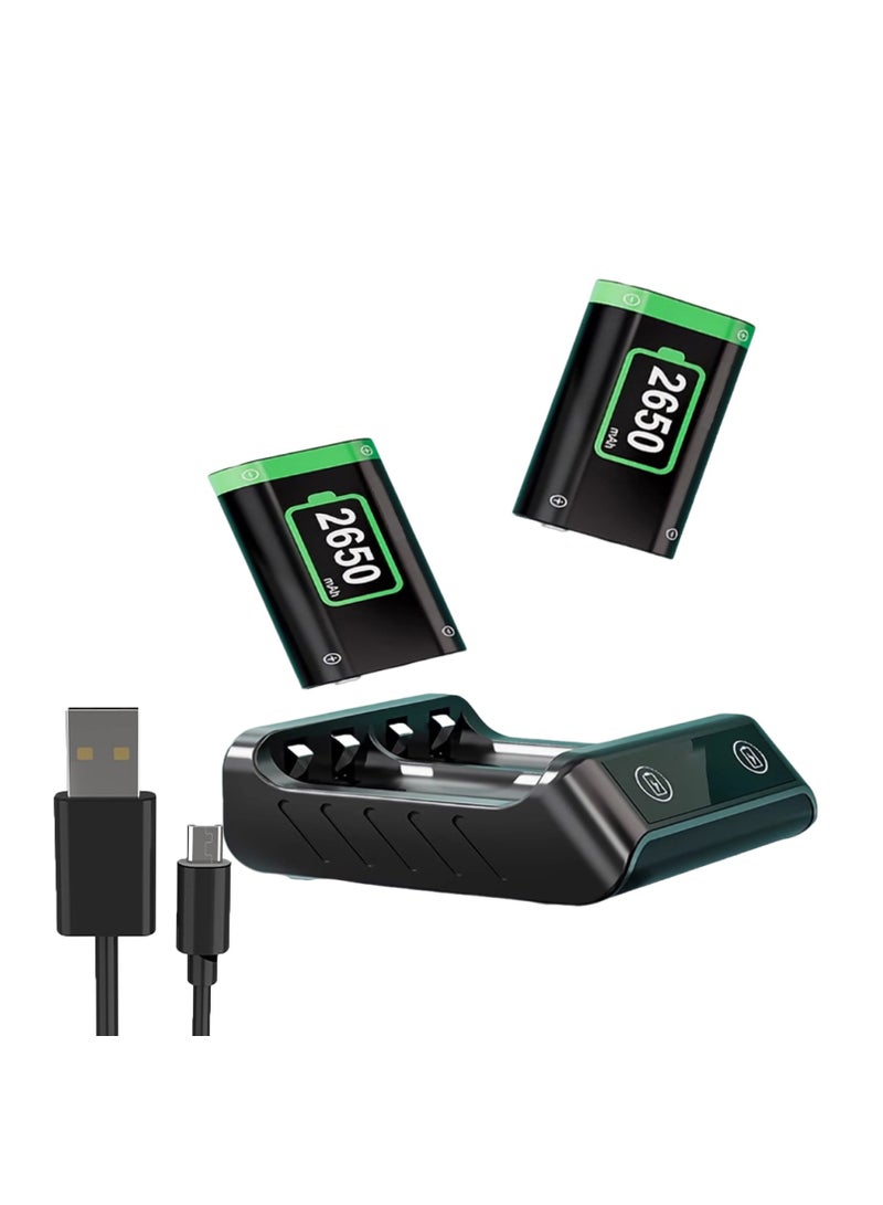 Xbox Grip Battery Pack, Battery Charger Compartment, Quick Charge 2x 2650mWh Battery Pack, Rechargeable USB Charger for Xbox One/S/X/Xbox One Elite/Xbox Series S/X - Image 1
