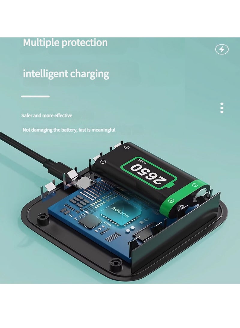 Xbox Grip Battery Pack, Battery Charger Compartment, Quick Charge 2x 2650mWh Battery Pack, Rechargeable USB Charger for Xbox One/S/X/Xbox One Elite/Xbox Series S/X - Image 3