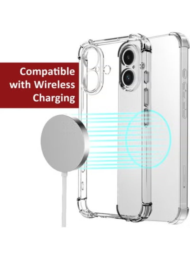 TIGER Clear Case Cover for iPhone 17 – Slim Fit Shockproof TPU Bumper with Anti-Yellowing & Scratch-Resistant Protection, Enhanced Grip, Lightweight Transparent Back Cover, Wireless Charging Compatible, Soft Flexible Design for Daily Drop Defense - Image 3