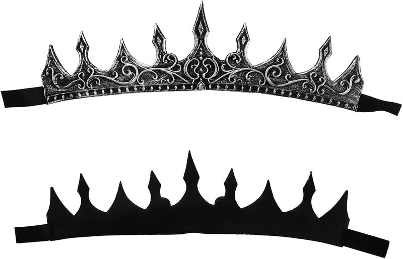 Liatunou Regal King's Crown,Adjustable Royal Crown Prince Tiara,Medieval King Costume Accessories for Adult - Image 5