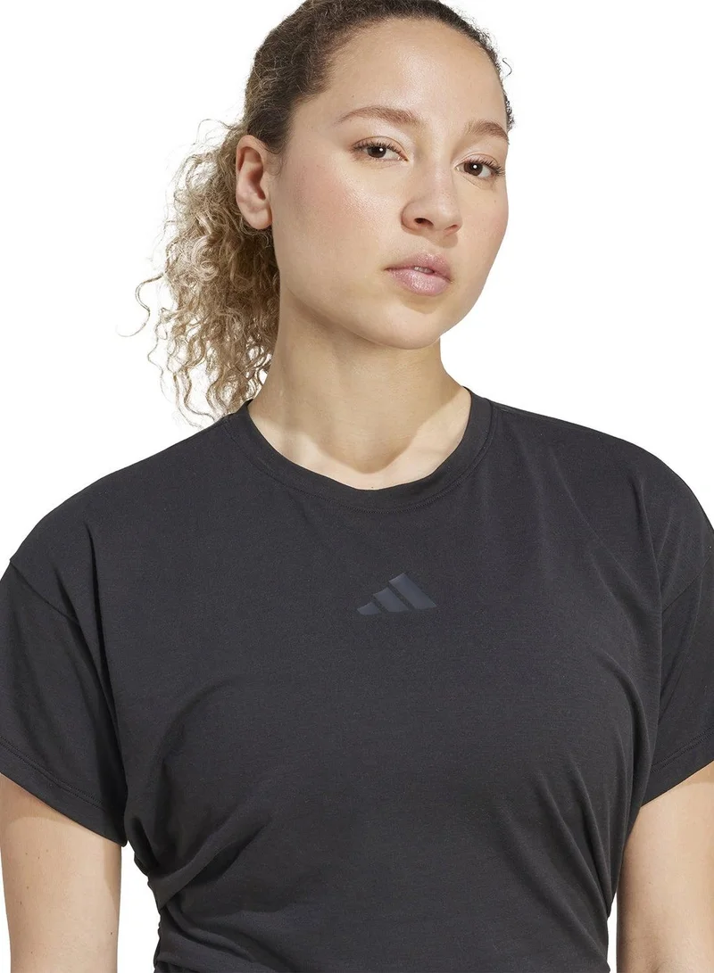 اديداس تي شيرت باور أسود نسائي بأكمام قصيرة