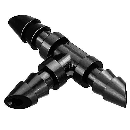 JAYEE 50 Pack Drip Irrigation 1/4” Barbed Tee Fittings, Barbed Connectors Fits Universal 1/4 Inch Drip Tubing, Irrigation Tee for Drip or Sprinkler System - Image 3