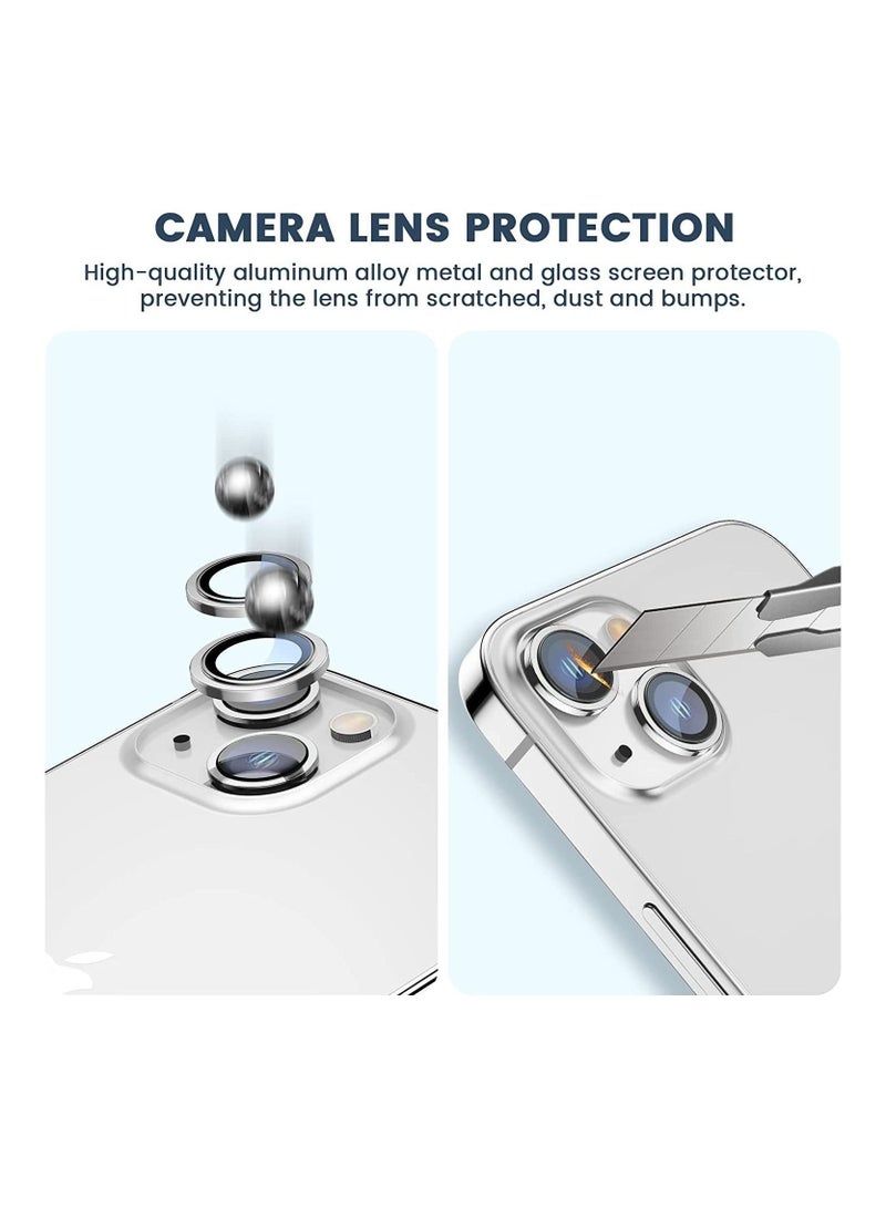 واقي عدسة الكاميرا لهاتف iPhone 14/14 Plus يحافظ على غطاء شاشة عدسة الكاميرا الأصلية من الزجاج عالي الدقة - Image 2
