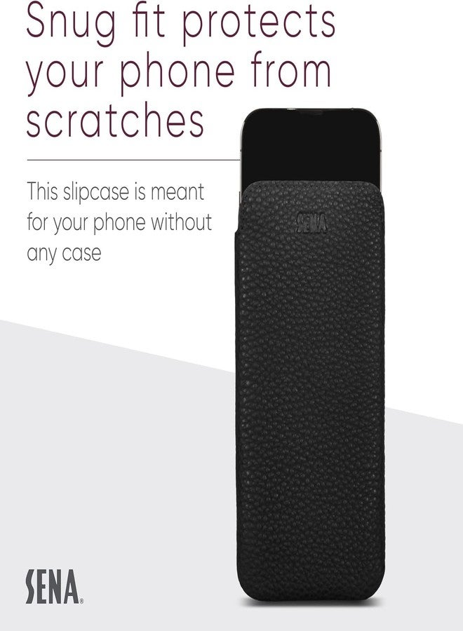 Sena UltraSlim Classic, Leather Sleeve Case Compatible with (Black, iPhone SE 3rd / 2nd / 8/7) - Image 5