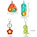 Cucue Simple Fidget Pop Toys Portable Calming Sensory Hand Toys for Fun Stress Relief Soft Flexible Silicone Materials Keychain Durable Poppers for Kids Adults - Image 4