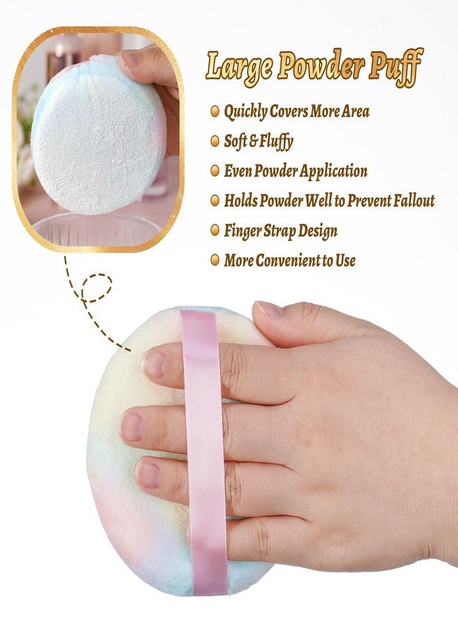 ان اي هوم مجموعة إسفنجة بودرة كبيرة من NiHome مع حاوية، وحامل إسفنجة بودرة زجاجي بغطاء، وإسفنجتين مخمليتين فائقتي النعومة، ومرطبان تخزين أنيق من الزجاج الكريستالي للبودرة السائبة، وبودرة الجسم، وبودرة التثبيت. - Image 4