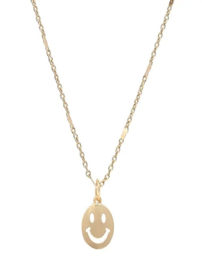 Goolsky Smiley Face Necklace Cute Round Stainless Steel For Women Girls - Image 2