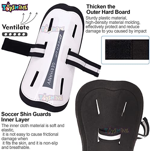 Toyshine Speed UP 4 in 1 Football Combo Set Toy Gift For Kids | 1 Football, 1 Pair Shin Guard, 1 Pump, 1 Bag | Birthday Gift for Boys Girls Toddler 4-10 Year Old - Grey SSTP - Image 3