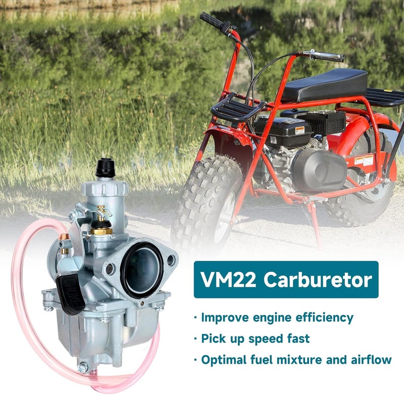 FVRITO Racing VM22 26mm Predator 212 Carburetor Carb for Performance 212cc 196cc Engine Mini Bike GX200 GX160 CT200U KT196 Go Kart with 38mm Air Filter Intake Manifold Upgrade Stage 1 kit Green - Image 2