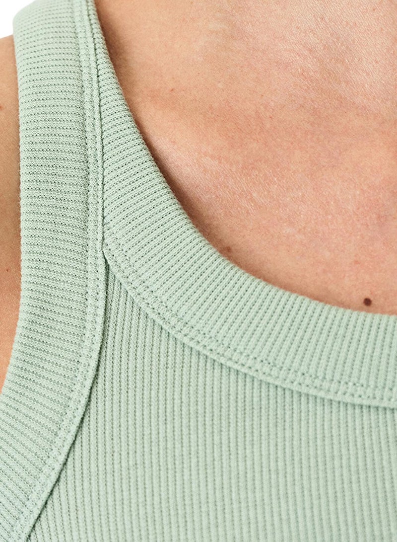 Penti Women's Cotton Lounge Isla Sleeveless Tank & Shorts Set - Light Green - Image 3