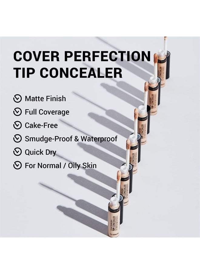 THESAEM THE SAEM Cover Perfection Tip Concealer 3 Color Set, Liquid Multi-Use Concealer, Full Coverage Makeup for Acne Dark Spots Dark Circles Hyperpigmentation and Blemishes, 0.2 fl.oz. (#1, 1.5, 2) - Image 3