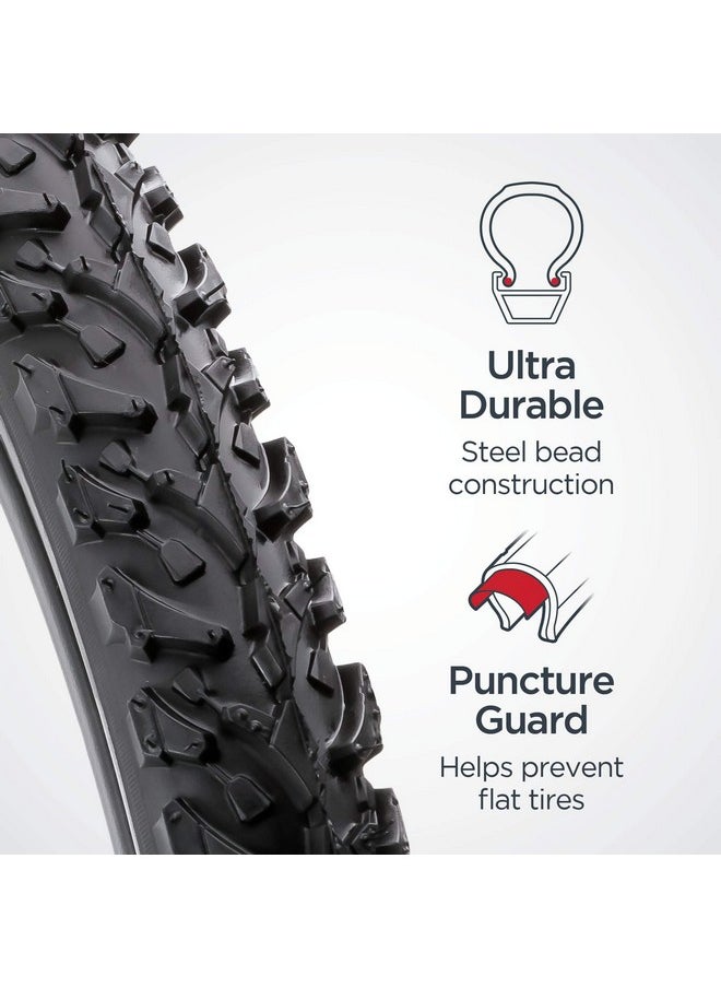 SCHWINN - Replacement Bike Tire, 26" X 1.95" All-Terrain Mountain Bike Tire, Wide & Blocky Knobs, Puncture Guard, Fits Internal Rim Widths 19Mm-29Mm, Psi Range 40 To 65 - Image 1