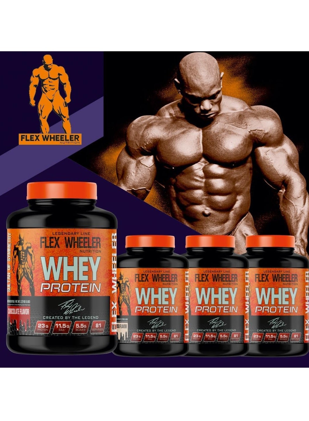 Flex Wheeler 100% Premium Whey Protein - Chocolate, 2.27Kg (81 Servings)