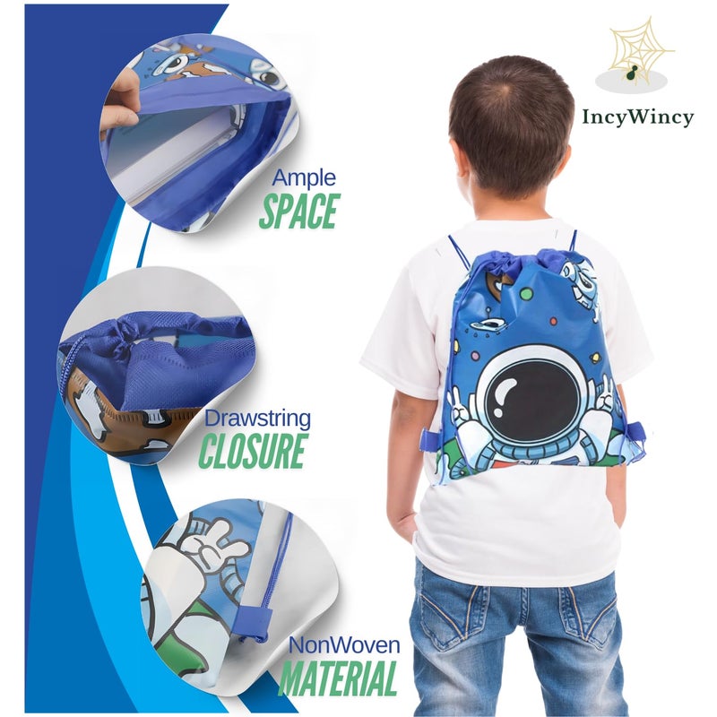 Generic IncyWincy 12 Pieces Dori Haversack Shoulder Non Woven Goody Bags for Kids Boys Girls Ideal for Birthday Return Gifts Picnic Tuition DayOut Pack of 12  - Image 3