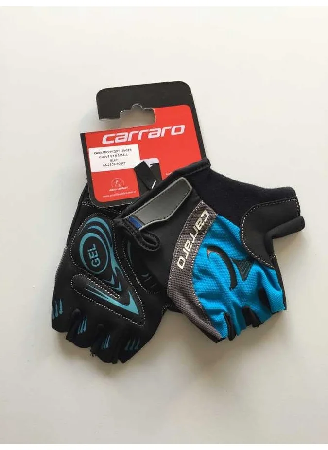 كارارو Short Finger Gloves Blue V7B