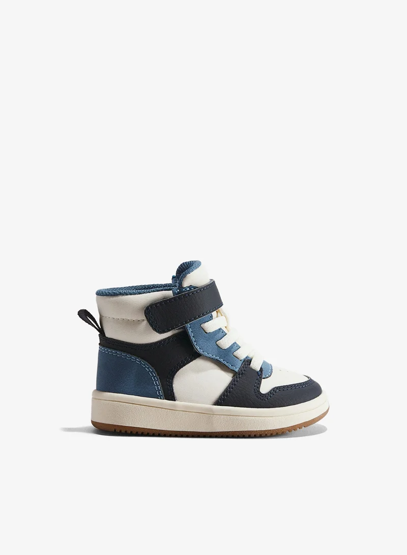H&M Colour-blocked hi-top trainers