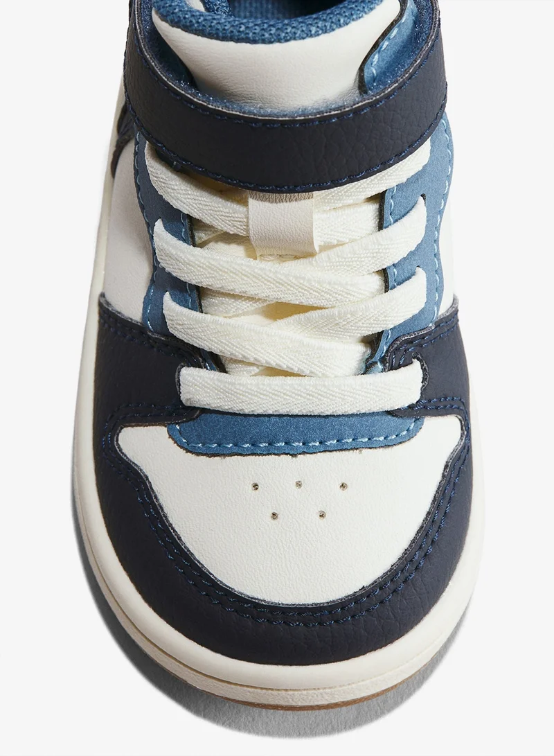 H&M Colour-blocked hi-top trainers