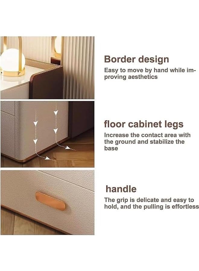 keke Smart Bedside Cabinet with LED Mirror, Wireless Charging & BT Speaker - Image 4