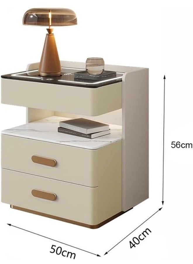 keke Smart Bedside Cabinet with LED Mirror, Wireless Charging & BT Speaker - Image 5