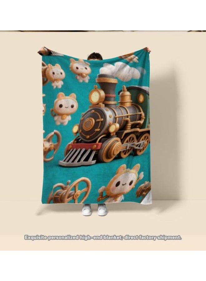 general Baby and children's cartoon flannel thin blanket (warm and comfortable, suitable for sleep, game use) 70cm*100cm - Image 4