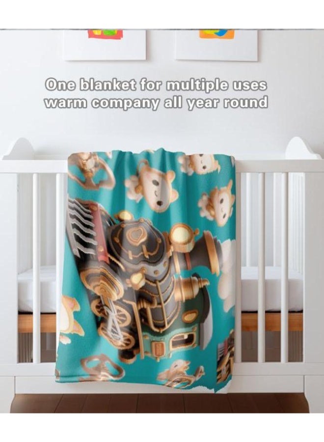 general Baby and children's cartoon flannel thin blanket (warm and comfortable, suitable for sleep, game use) 70cm*100cm - Image 5