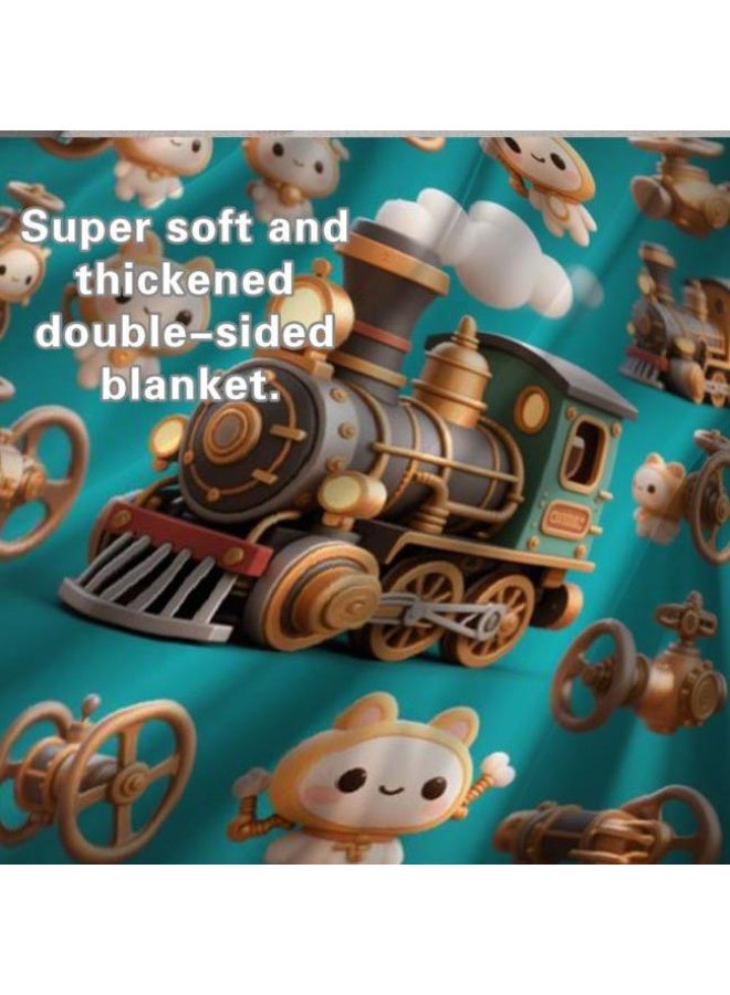 general Baby and children's cartoon flannel thin blanket (warm and comfortable, suitable for sleep, game use) 70cm*100cm - Image 1