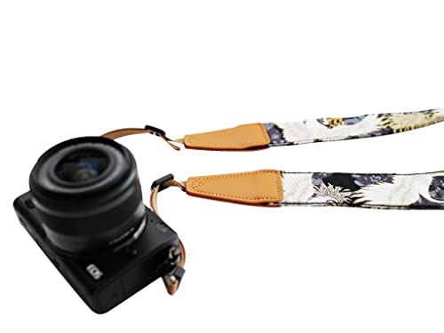 UNIKSTRAP Original Design Personalized Adjustable Camera Strap Chrysanthemum & Crane in Black, Fit for Canon Nikon Sony Olympus Interchangeable Lens Digital Camera/DSLR etc. - Image 3