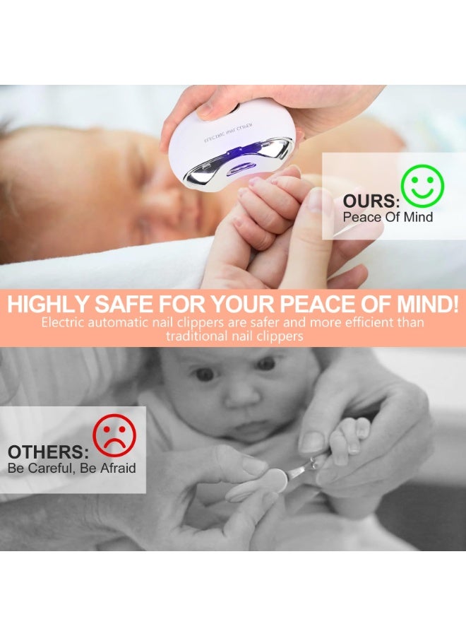 Automatic Electric Nail Clipper with 3-Speeds Levels and Nail Clip Storage, LCD Digital Display, USB Rechargeable Safety Electric Nail Trimmer Suitable for Babies,Children, Adults and Seniors - Image 5