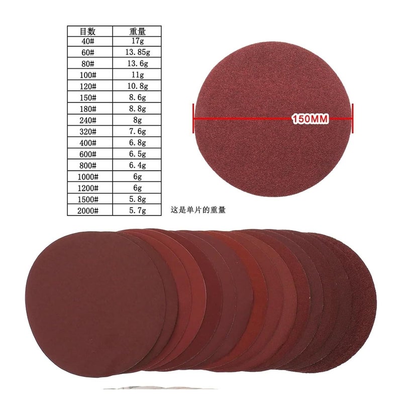 Various color options 20PCS 6 Inch 150MM Aluminum Oxide Sander Sandpaper Quality Sanding Discs Hook and Loop Paper 40 to 2000 Grits(1500grit-20pcs) Diverse application fit Consistent steady quality Multi-goal comprehensive design Multi-demand compliant quality Durability boosted processed material Low wear optimized build Long term heavy use compatible Local & cross border ship compatible Chemical free Easy assemble Repeated detach compatible build Wide use selected material Tiered purchase options Practical experience crafted General standard compliant quality Various size alternatives Fine polished finish Backup reserve local stock Single & bulk storage compatible On-demand local restock Modern warehouse management Hot & cold climate compatible Simple practical structure Worldwide popular practical build - Image 4
