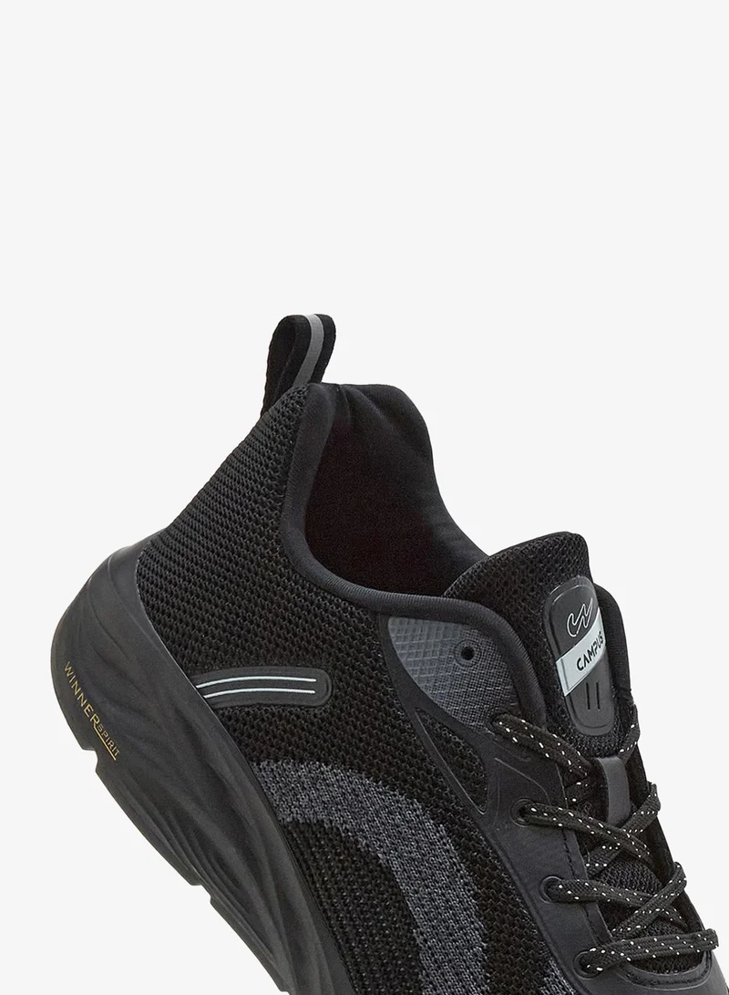Campus Black/Dark Grey Men Elan Memory Foam Lace-Up Running Shoes-Black/Grey for Men | Best Price UAE