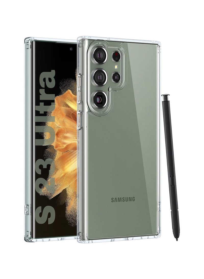 دبليو تيك جراب زاوية مضاد للصدمات لهاتف Samsung Galaxy S23 شفاف للغاية - Image 1