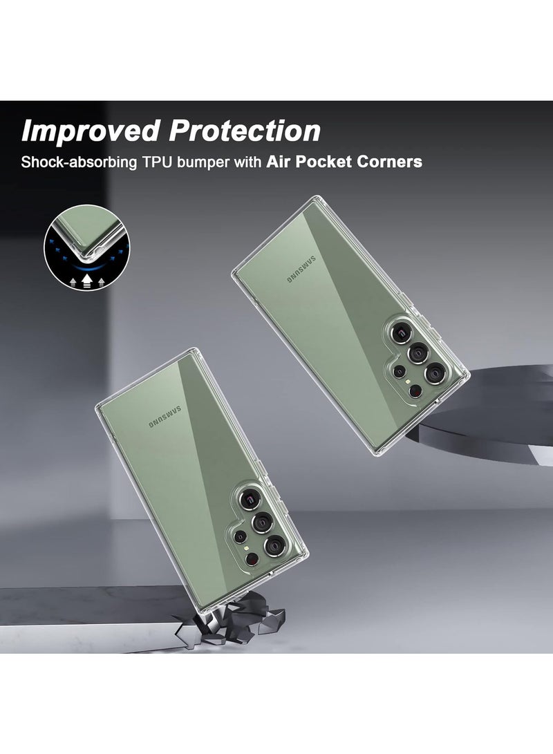 دبليو تيك جراب زاوية مضاد للصدمات لهاتف Samsung Galaxy S23 شفاف للغاية - Image 4