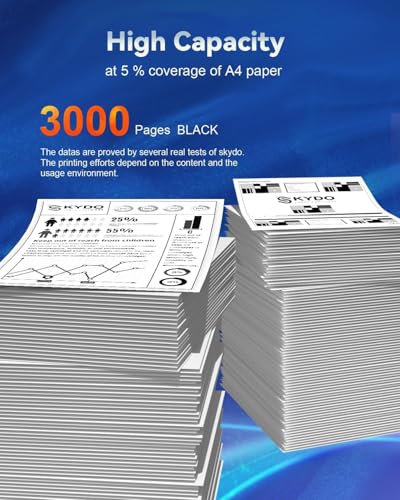 Skydo TN229XL Black Compatible Toner Cartridges Replacement for TN229 TN-229 TN 229 XL Toner Cartridges to Use with MFC-L3780CDW MFC-L3720CDW HL-L3280CDW HL-L3220CDW Printer(2 Blacks) - Image 3