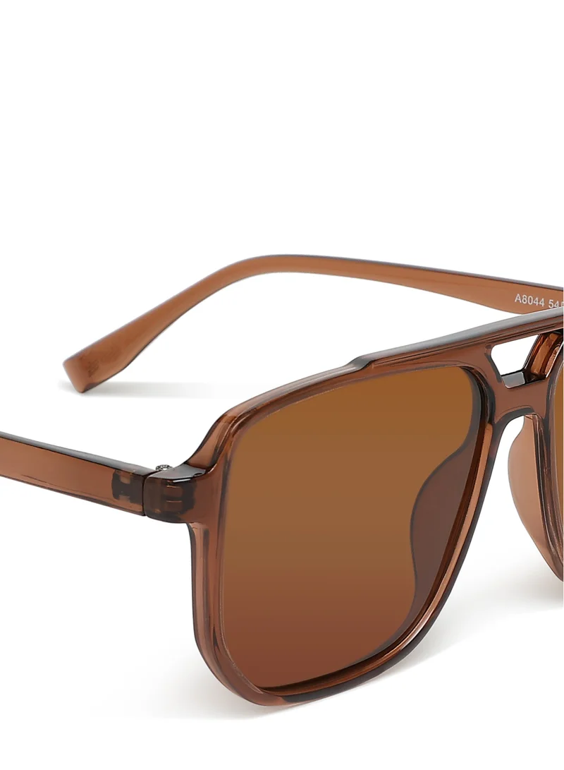 London Rag Thin Rim Navigator Sunglasses in Brown