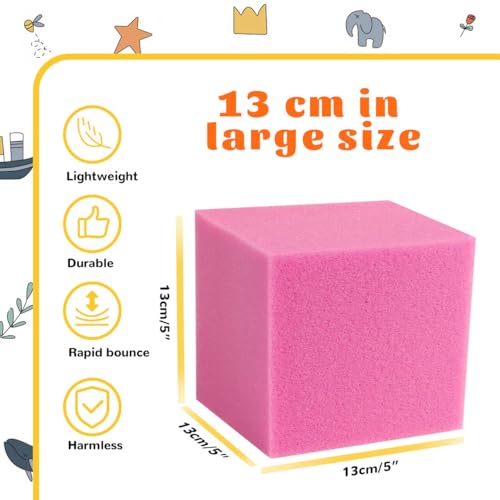 WINTECY 24PCS Foam Cubes 5x5x5 Foam Pit Blocks Set Soft Stacking Blocks for Indoor GamesTrampolines Gymnastics Parkour Action Sport 6 Colors - Image 5