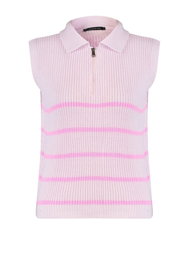 trendyol Zip Detail Knitted Sweater
