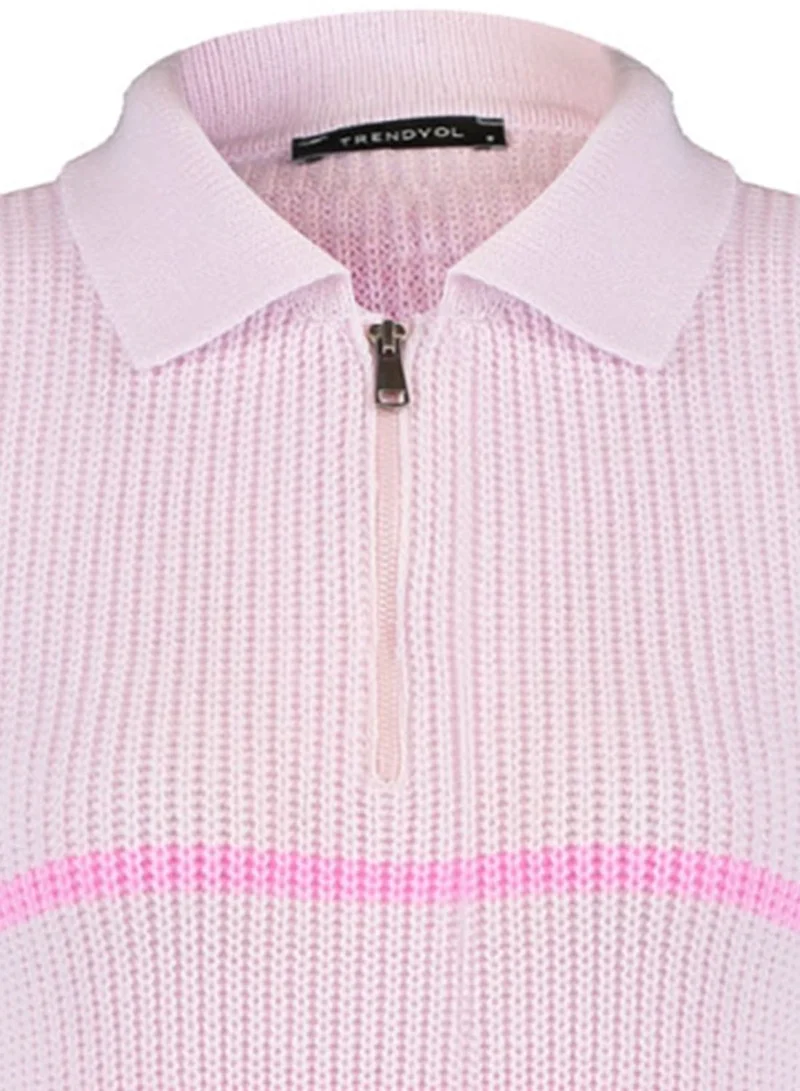 trendyol Zip Detail Knitted Sweater