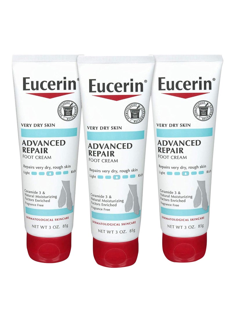 Eucerin 3-Piece Advanced Repair Foot Cream Set - Image 1
