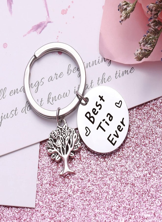 Nothers RSZOTW Best Tia Ever Keychain - Mothers Day Jewelry For Aunt Gifts From Niece, Auntie Gifts Ideas, Tia Jewelry In Spanish - Aunticorn, Titi, Sister Keychain - Image 5