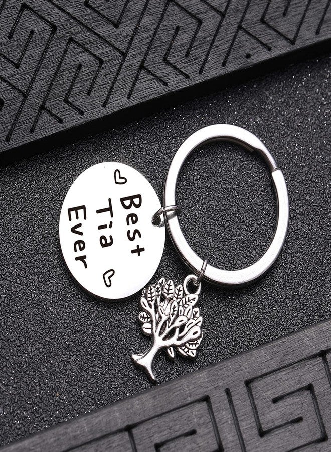 Nothers RSZOTW Best Tia Ever Keychain - Mothers Day Jewelry For Aunt Gifts From Niece, Auntie Gifts Ideas, Tia Jewelry In Spanish - Aunticorn, Titi, Sister Keychain - Image 4