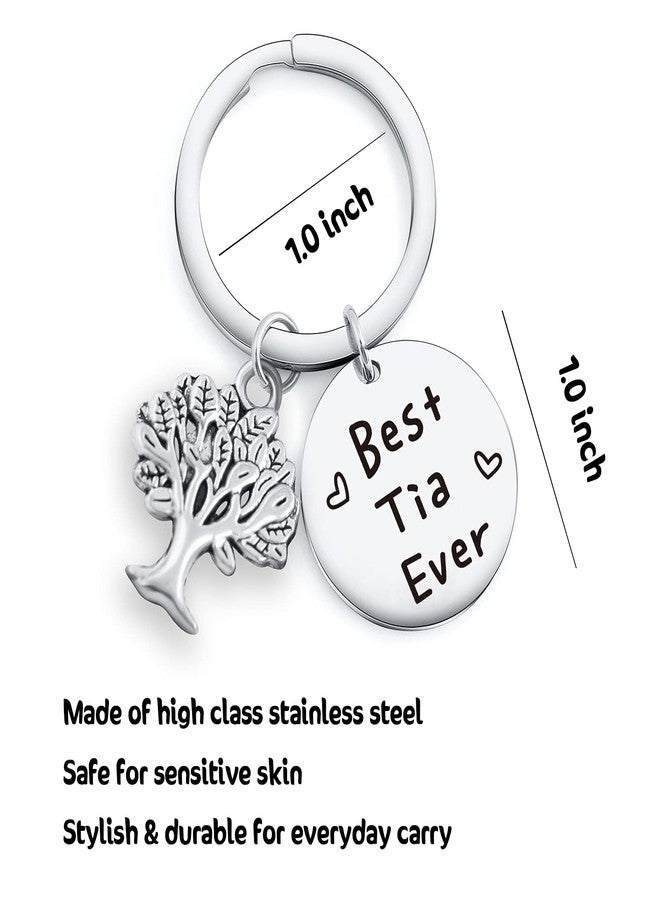 Nothers RSZOTW Best Tia Ever Keychain - Mothers Day Jewelry For Aunt Gifts From Niece, Auntie Gifts Ideas, Tia Jewelry In Spanish - Aunticorn, Titi, Sister Keychain - Image 2