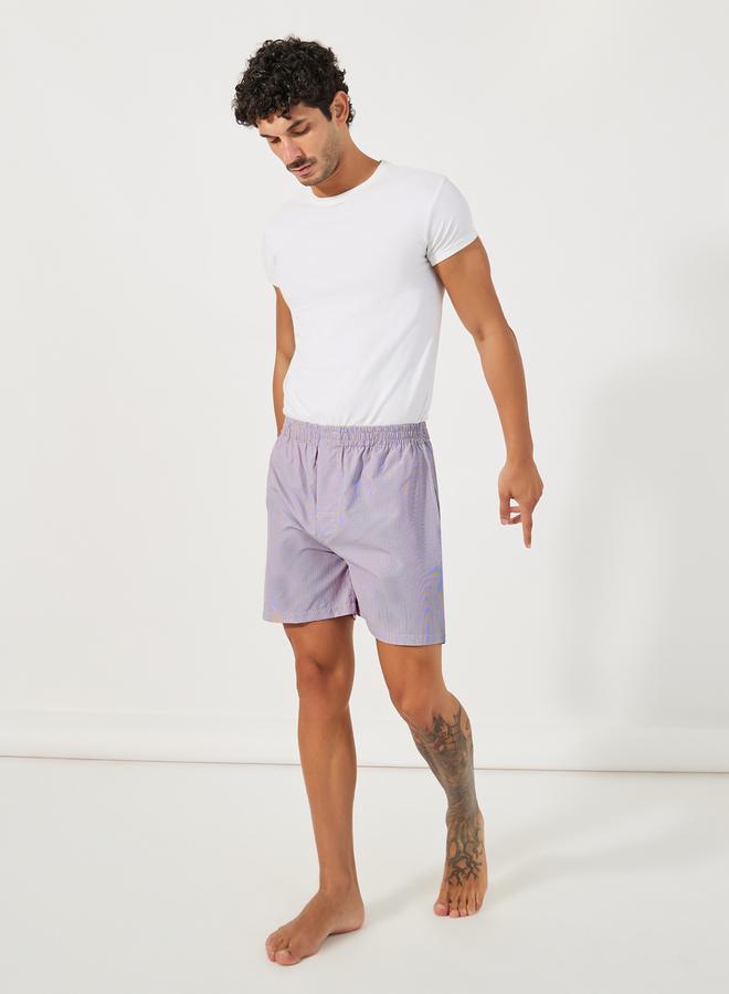 ستايلي مجموعة من 2 بوكسر منسوج بطبعة مربعات - Image 3