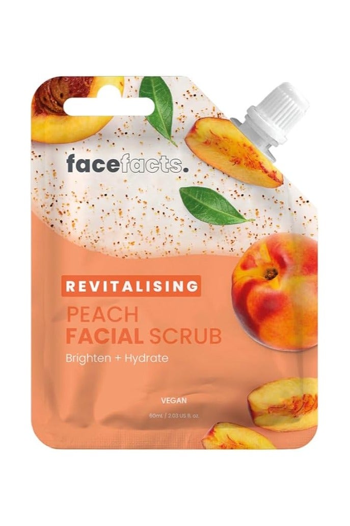 Face Facts Vegan Revitalising Facial Scrub (60 ml, Peach Facial scrub)