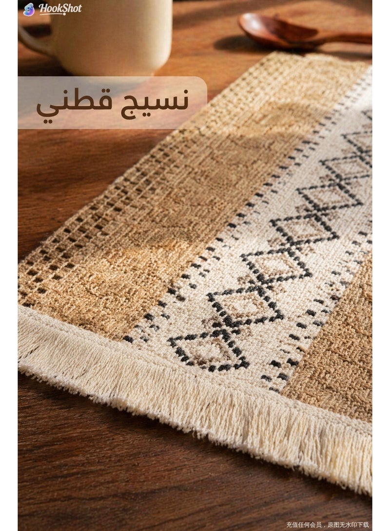 TAYRAN Placemats, washable coffee mats, heat-resistant, bohemian-style patchwork cotton placemats, suitable for kitchen and dining table decoration. - Image 3