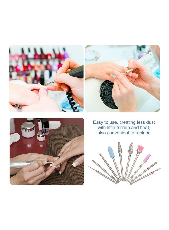 NIBEMINENT 10-Piece Pedicure and Manicure Replacement Drill Bits Multicolour - Image 2