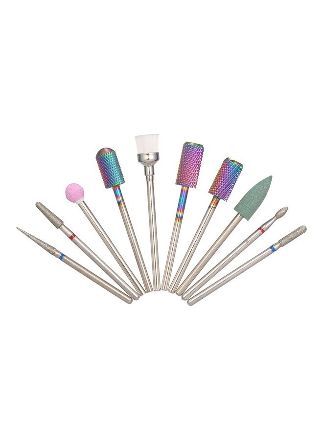 NIBEMINENT 10-Piece Pedicure and Manicure Replacement Drill Bits Multicolour - Image 3