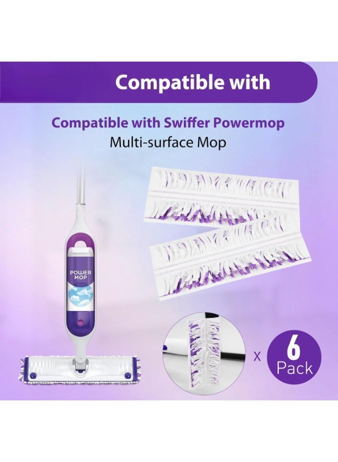 سيوسي 6 عبوات من مناديل Swiffer Power Mop – عبوات قابلة للتصرف لتنظيف الأرضيات بالماء لـ Swiffer Power Mop، مناديل فائقة الامتصاص لتنظيف الأرضيات، متوافقة مع طرازات Swiffer WetJet و Power Mop - Image 2