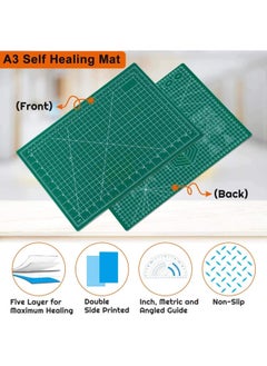 Generic Self Healing Sewing Mat, 12inch x 18inch Rotary Cutting Mat Double Sided 5-Ply Craft Cutting Board for Sewing Crafts Hobby Fabric Precision Scrapbooking Project  - Image 5
