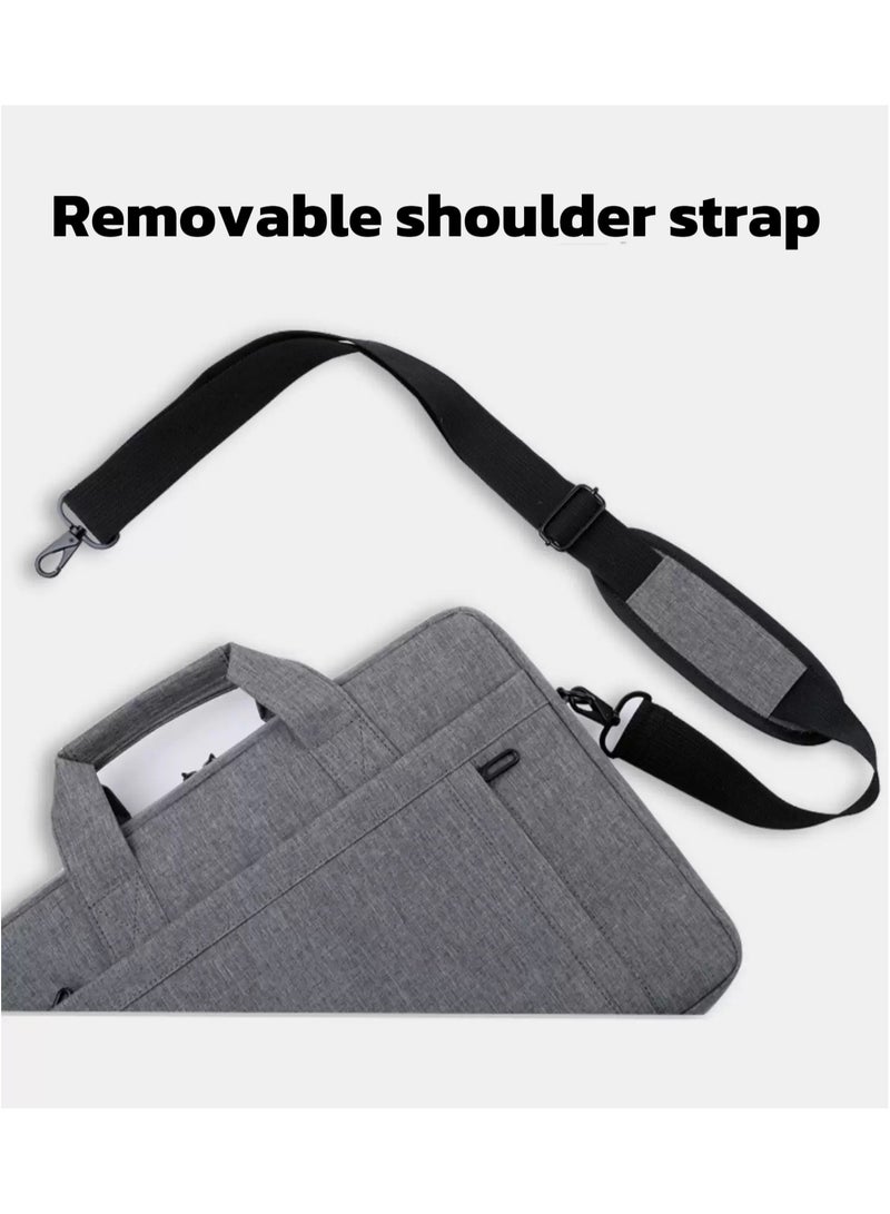 Grey 16" Waterproof Laptop Backpack |Shockproof Business Bag |Tote & Crossbody Bag |Luggage Straps |Multi-compartment Tech Organizer - Image 4