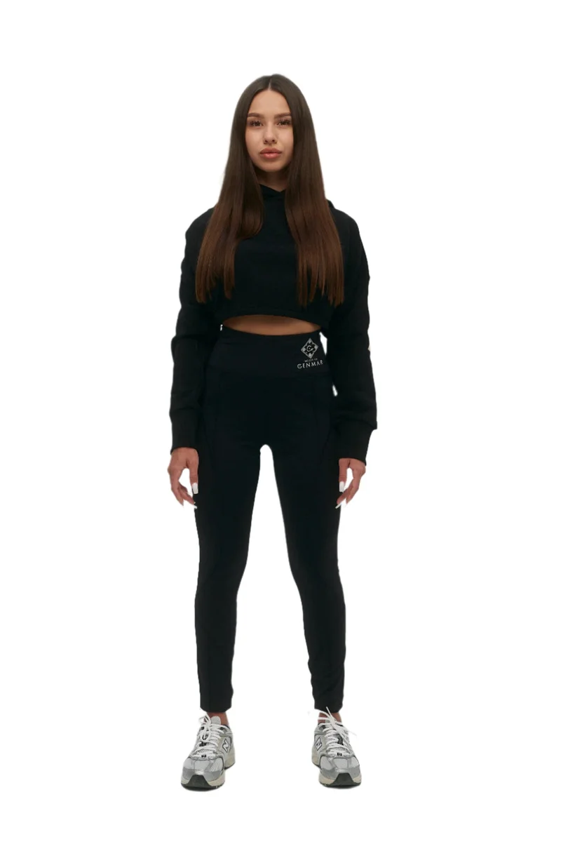 هاوس اوف سينمار Black leggings with logo print